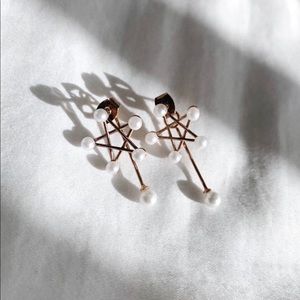 Pearly Star Earrings